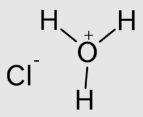 فرمول شیمیایی اسید کلریدریک یا همان هیدروکلریک اسید (جوهر نمک)